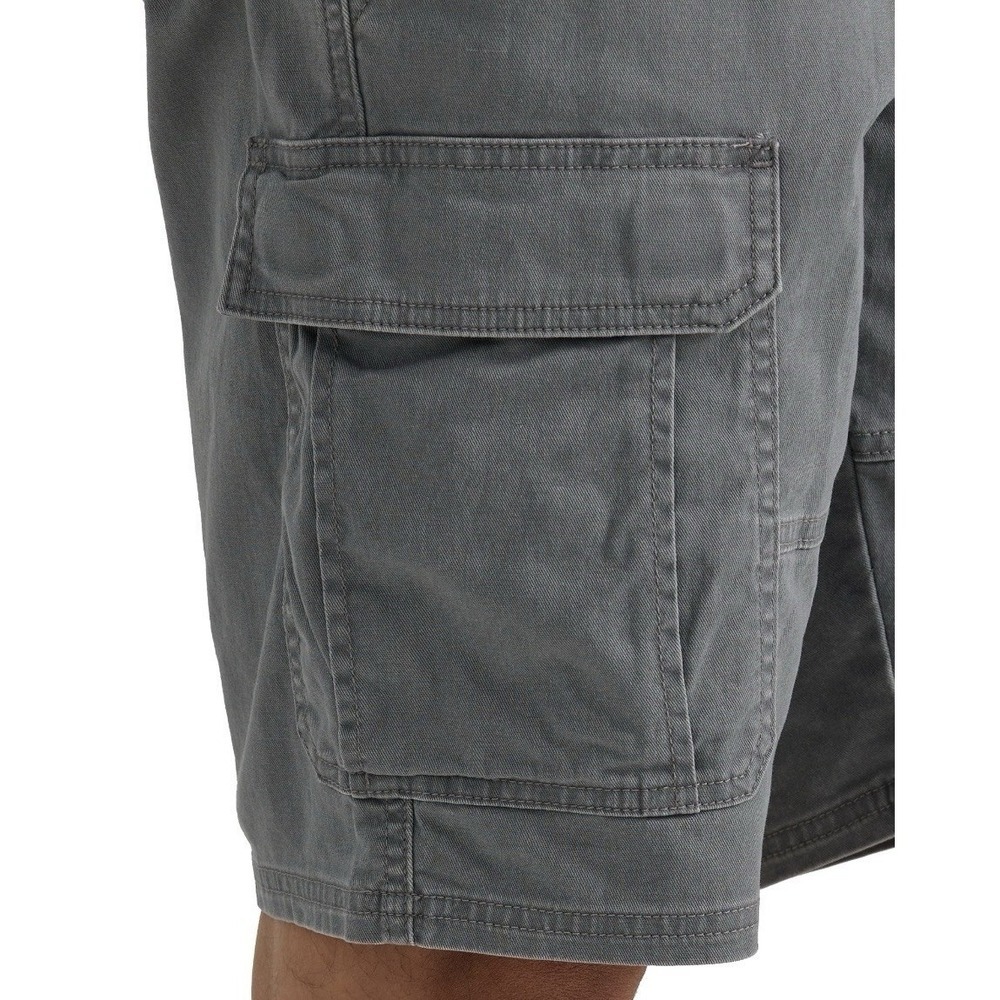 Wrangler Cargo Shorts Mens 44 Relaxed Fit Cotton Gray Outdoors Trail Casual NEW - Picture 6 of 16